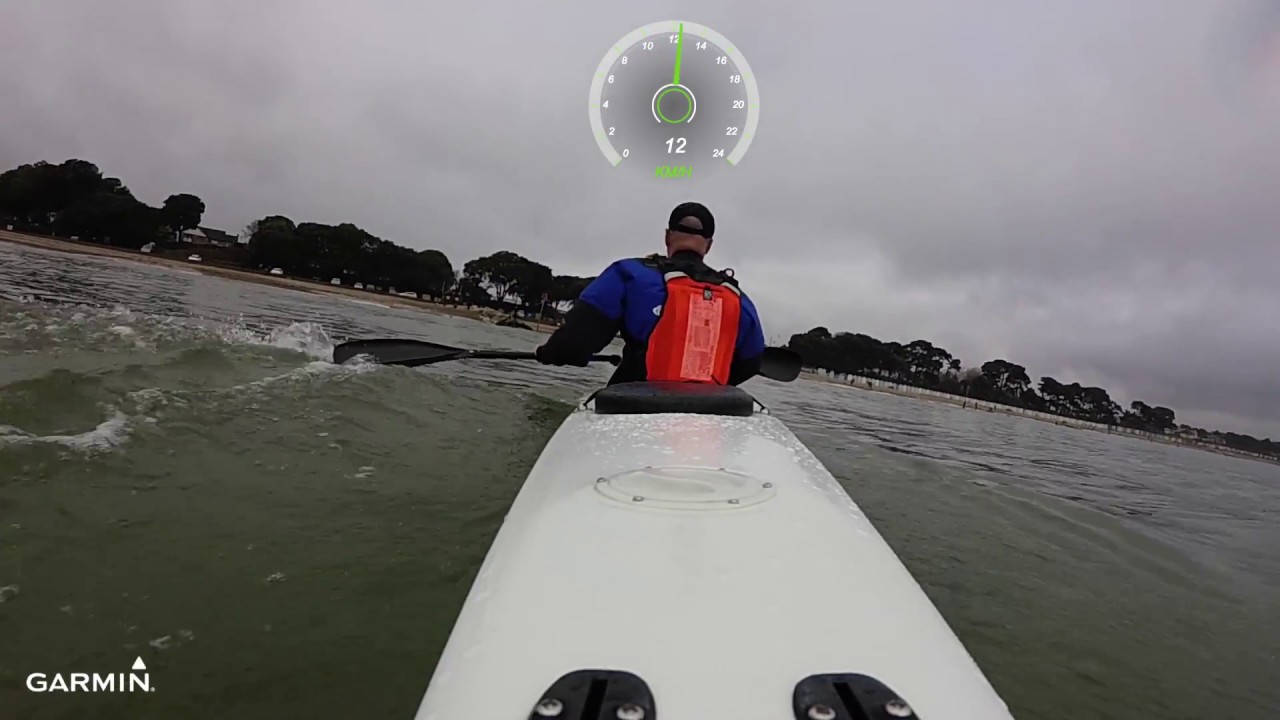 Novice surfski Epic V7 - first time at 20 kph!