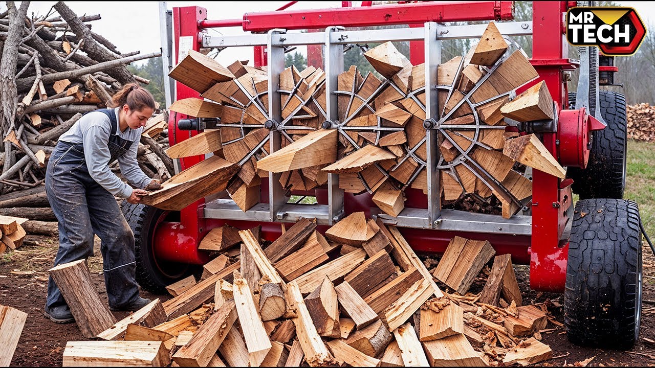 100 Fastest Automatic Firewood Processing Machine| Homemade Modern Wood Cutting Chainsaw Machines #3