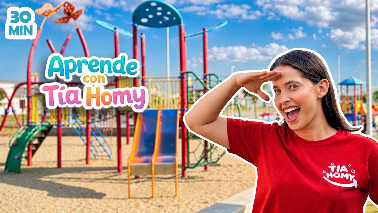Aprende con Tía Homy – ¡Juega y aprende en el parque! Colores, Animales y Vocabulario |  First Words