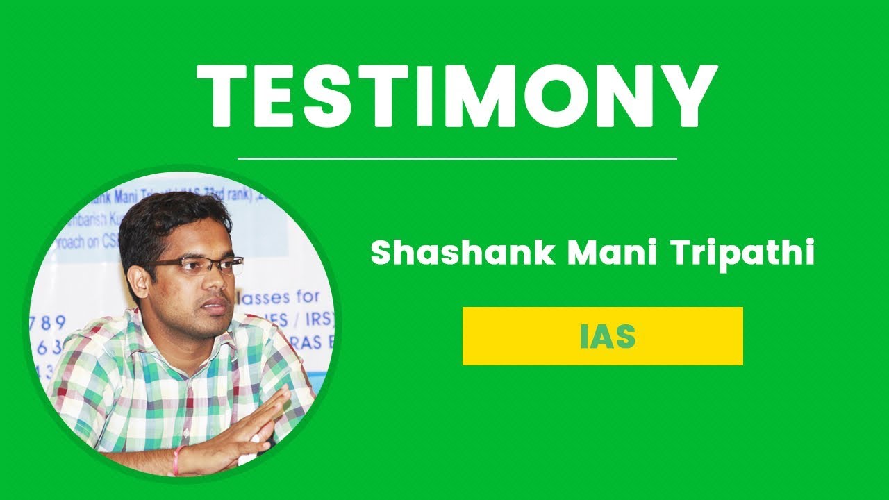 Shashank Mani Tripathi(  IAS ) Student Of paradigm IAS Academy Pune & Mumbai