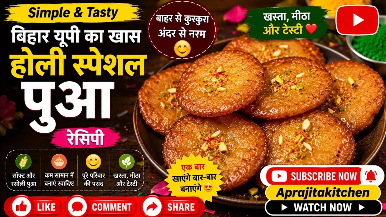 Simple and Tasty Pua Recipe| बिहार यूपी का खास होली स्पेशल पुआ रेसिपी |@Aprajitakitchen-k5f7p 