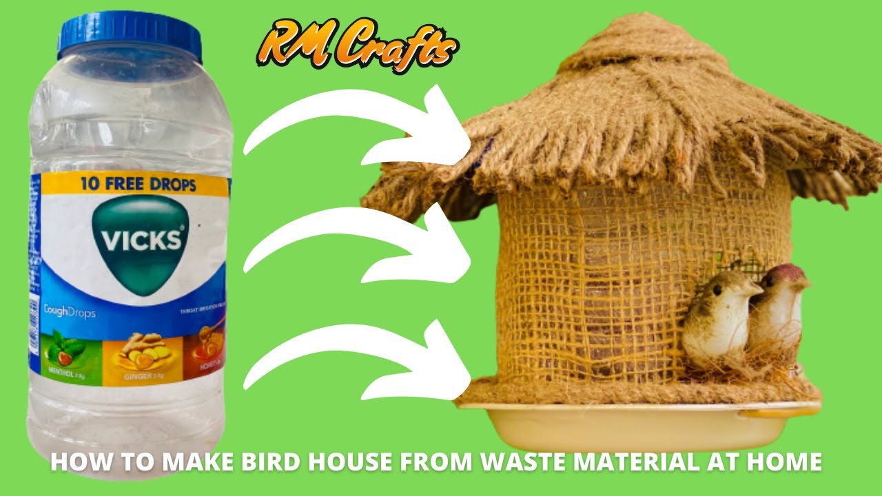 Bird House making at Home | DIY | How to make a Birdhouse with cardboard | How to make Bird Nest