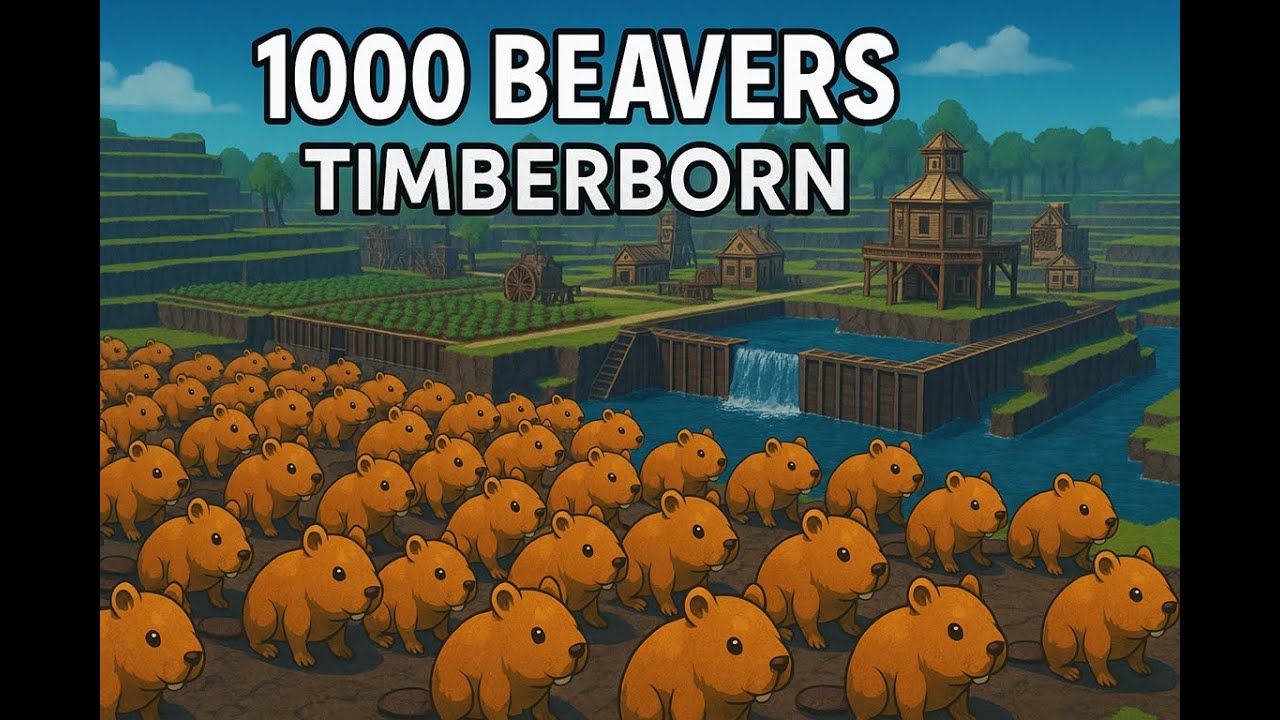 Let's Play Timberborn hard mode - 1000 Beavers on Diorama [EP1]