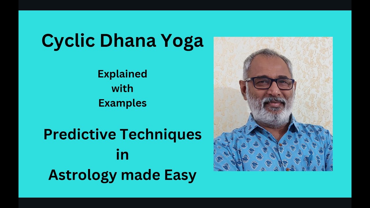 Class - 422 // Cyclic Dhana Yoga - Explained with Examples - Digital Charts used for illustrations.