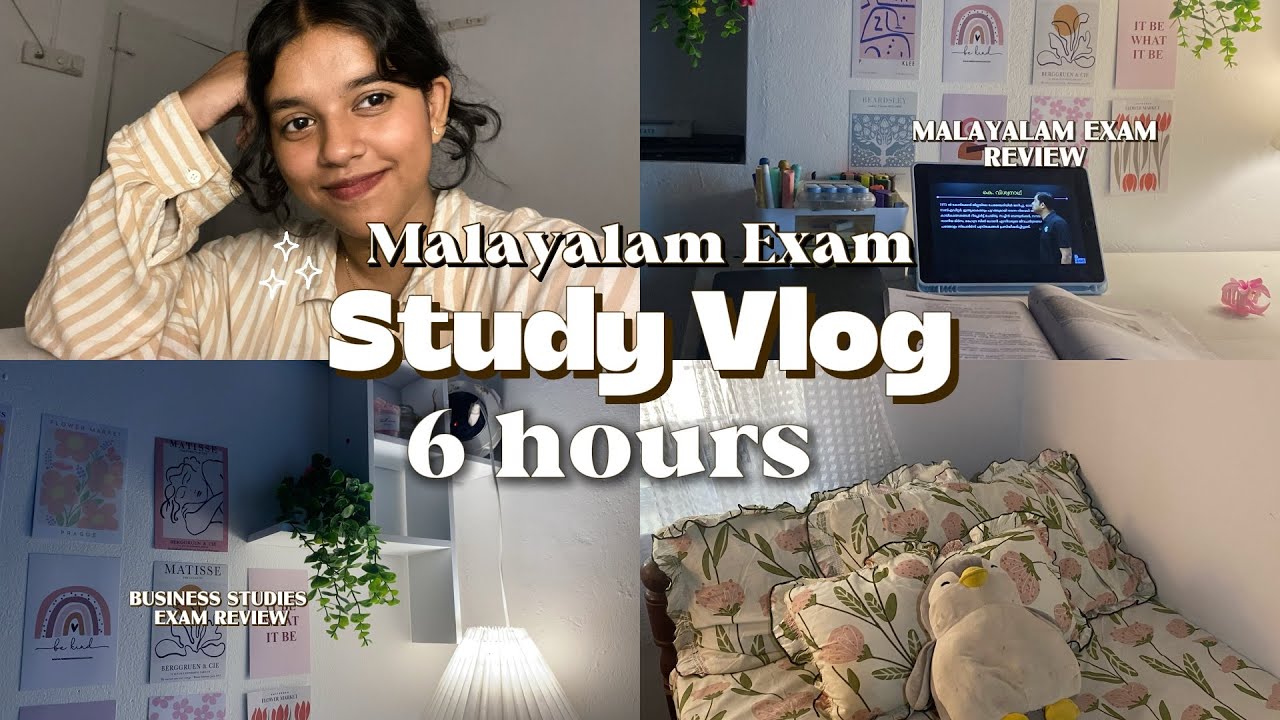 Malayalam exam study vlog⭐️📝| exam review | 12th grader | malayalam vlog | aesthetic vlog | #study 
