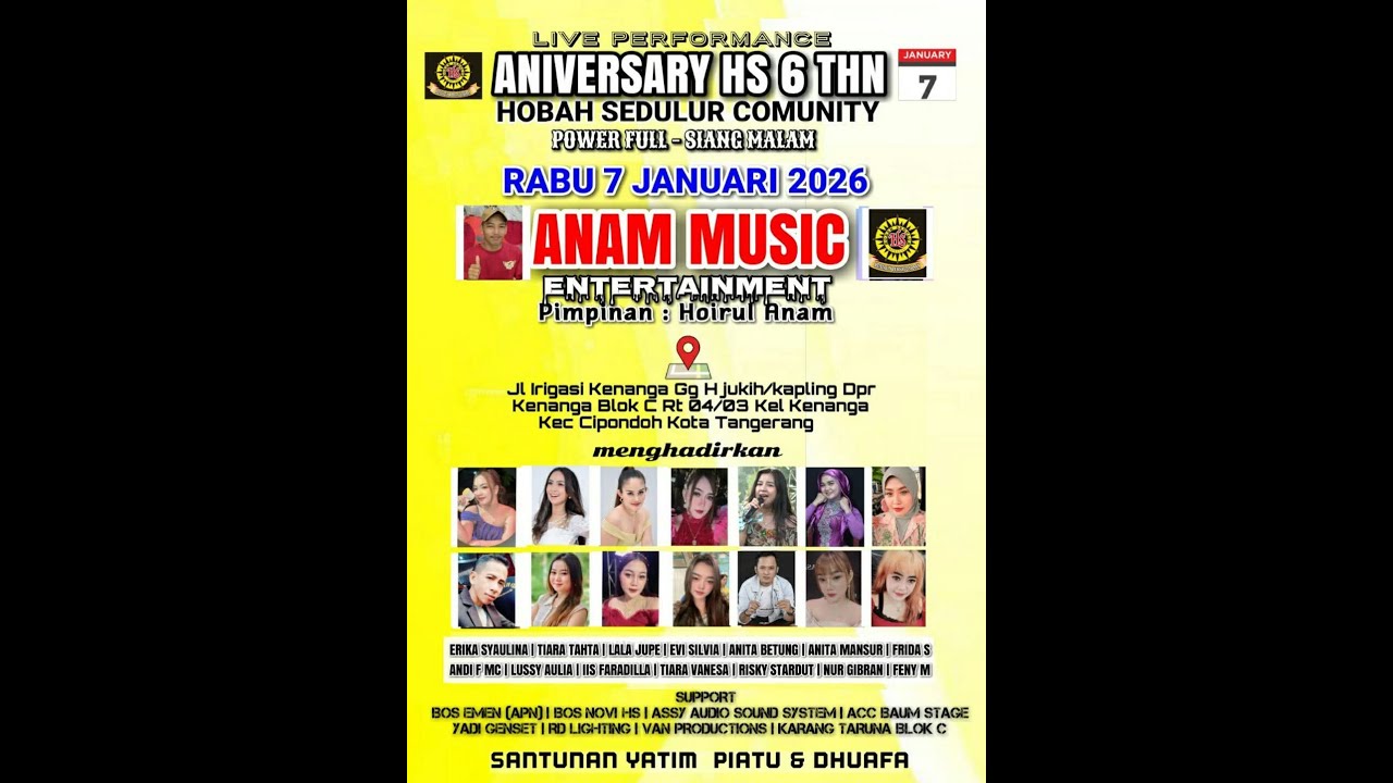 🔴 LIVE STREAMING ANAM MUSIC   | RABU 7 JANUARI 2026 ( MALAM )