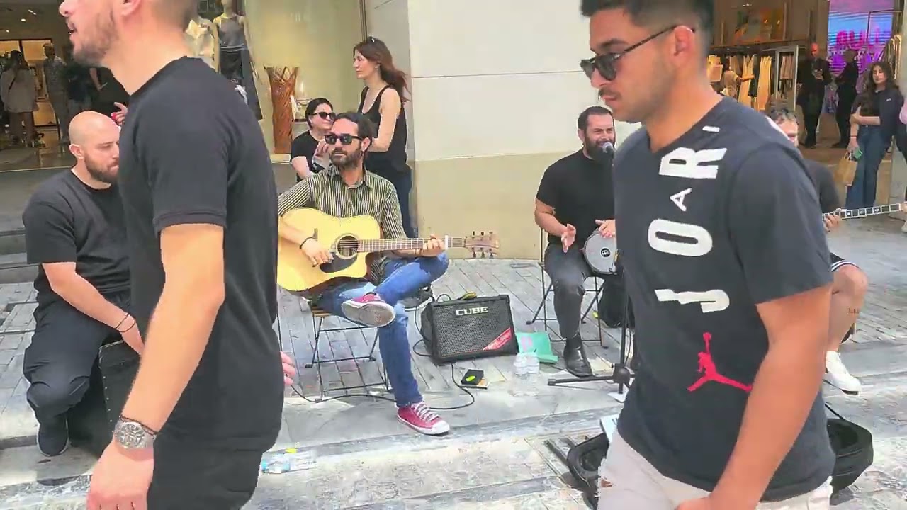 Ermou Street  Athens street music May 2023