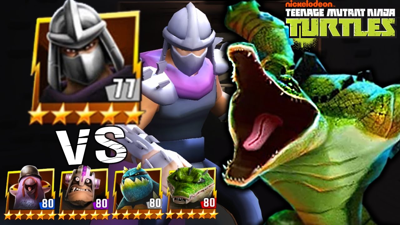 ALL Mutanimals MAX vs '80s Shredder Classic. Teenage Mutant Ninja Turtles: Legends gameplay 2017