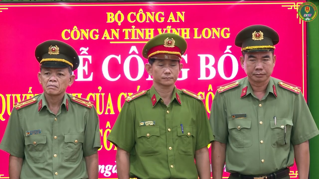 CÔNG AN VĨNH LONG CÔNG BỐ QUYẾT ĐỊNH VỀ CÔNG TÁC CÁN BỘ
