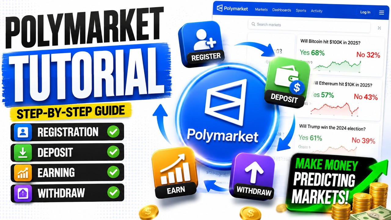 Polymarket - Tutorial (Registration, Deposit, Earning and Withdraw)