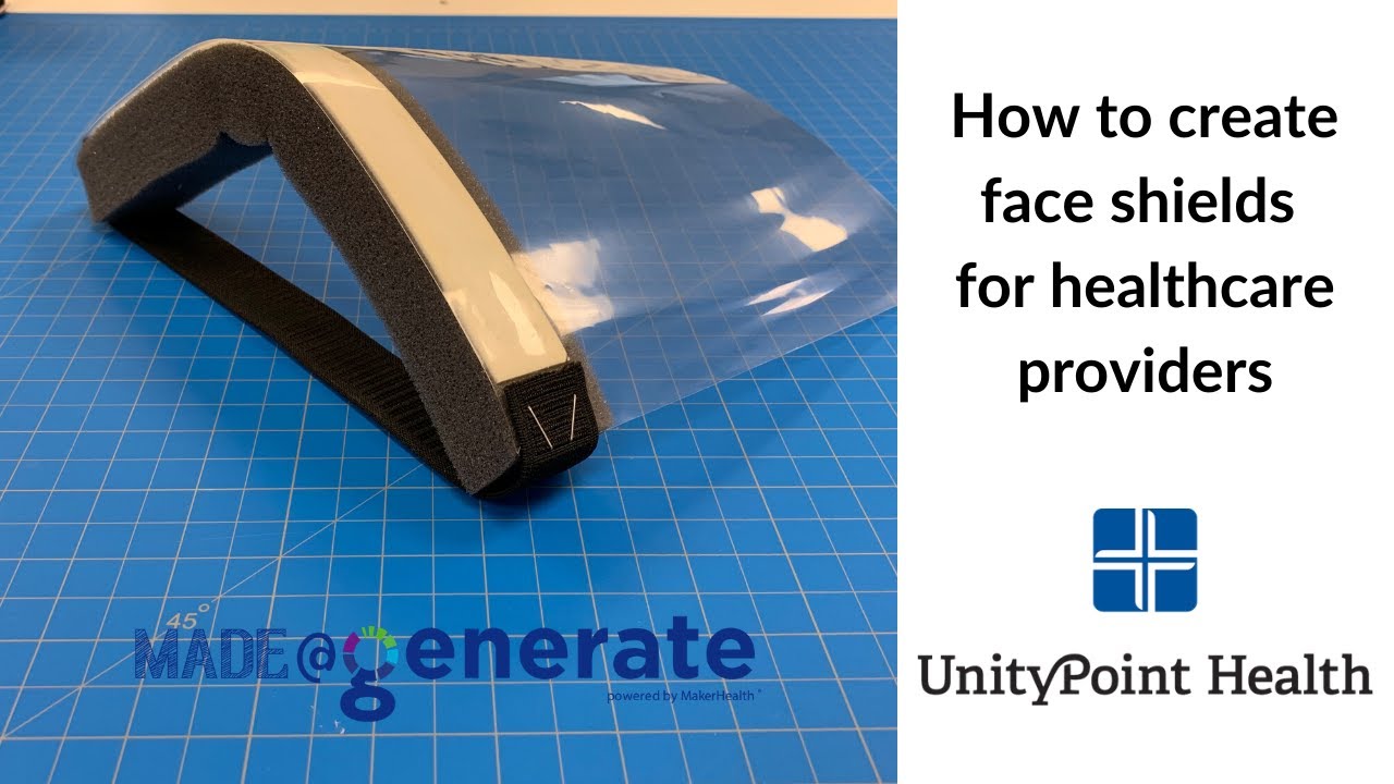 Creating a face shield for health care workers instructions