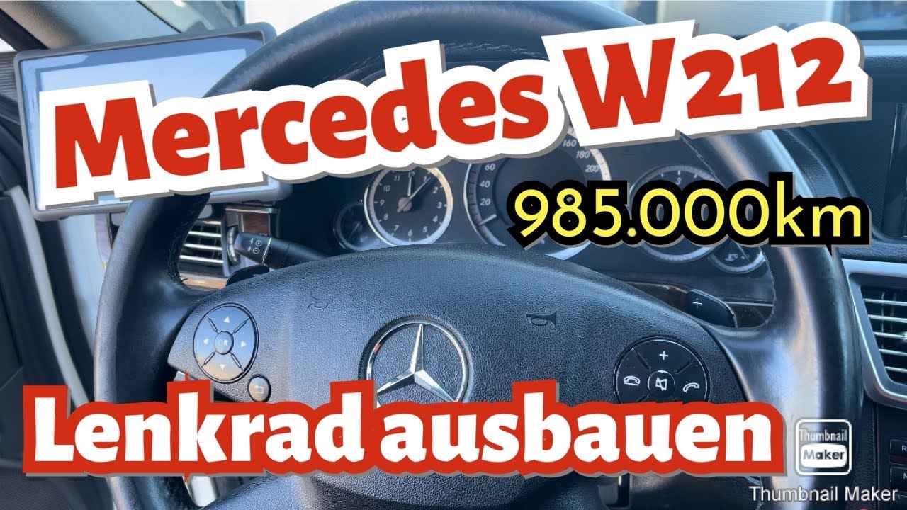 Mercedes W212 Lenkrad ausbauen Blinkerhebel tauschen Lenkstockschalter wechseln ersetzen 985000km