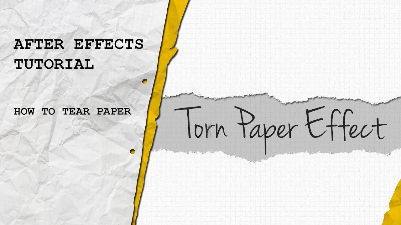 After Effects Tutorial: Torn Paper Effect