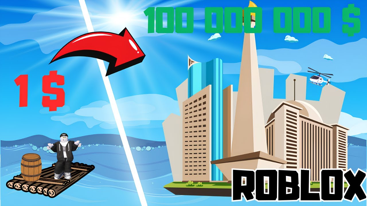 Je construis le plus grand radeau sur la mer dans ROBLOX