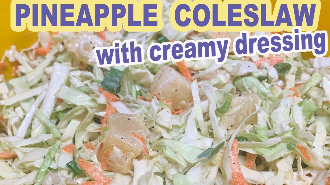Pineapple Coleslaw, Hawaiian Flavored Side Dish Recipe