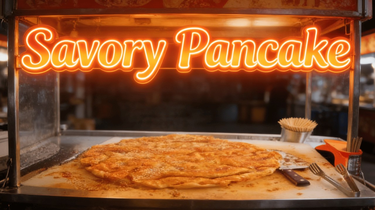 Selling Delicious Sauce Pancake, Super Crispy Flatbread With Tasty Sauce!
