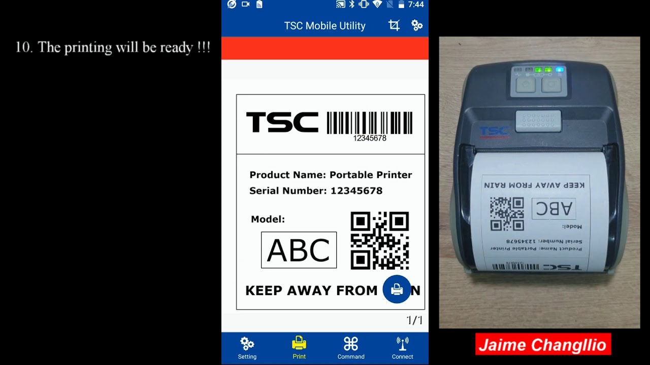 TSC Mobile Utility -  BT Web Print