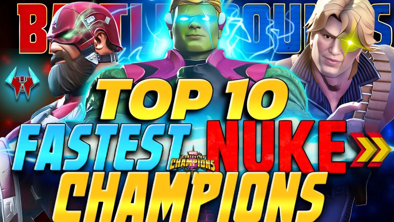 ТОП-10 самых быстрых чемпионов с ядерным оружием для режима «Поля сражений»! | Marvel: Битва чемп...