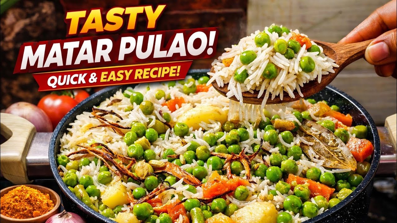 Bawarchi style yakhni matar pulao recipe 👌🥗