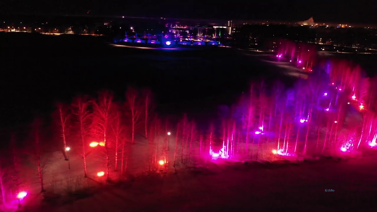 Joensuu Laulurinne  Night Color lights 4K
