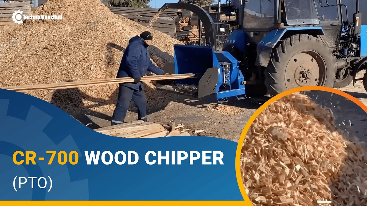 CR-700 Wood Chipper with PTO Drive (Customer Video)