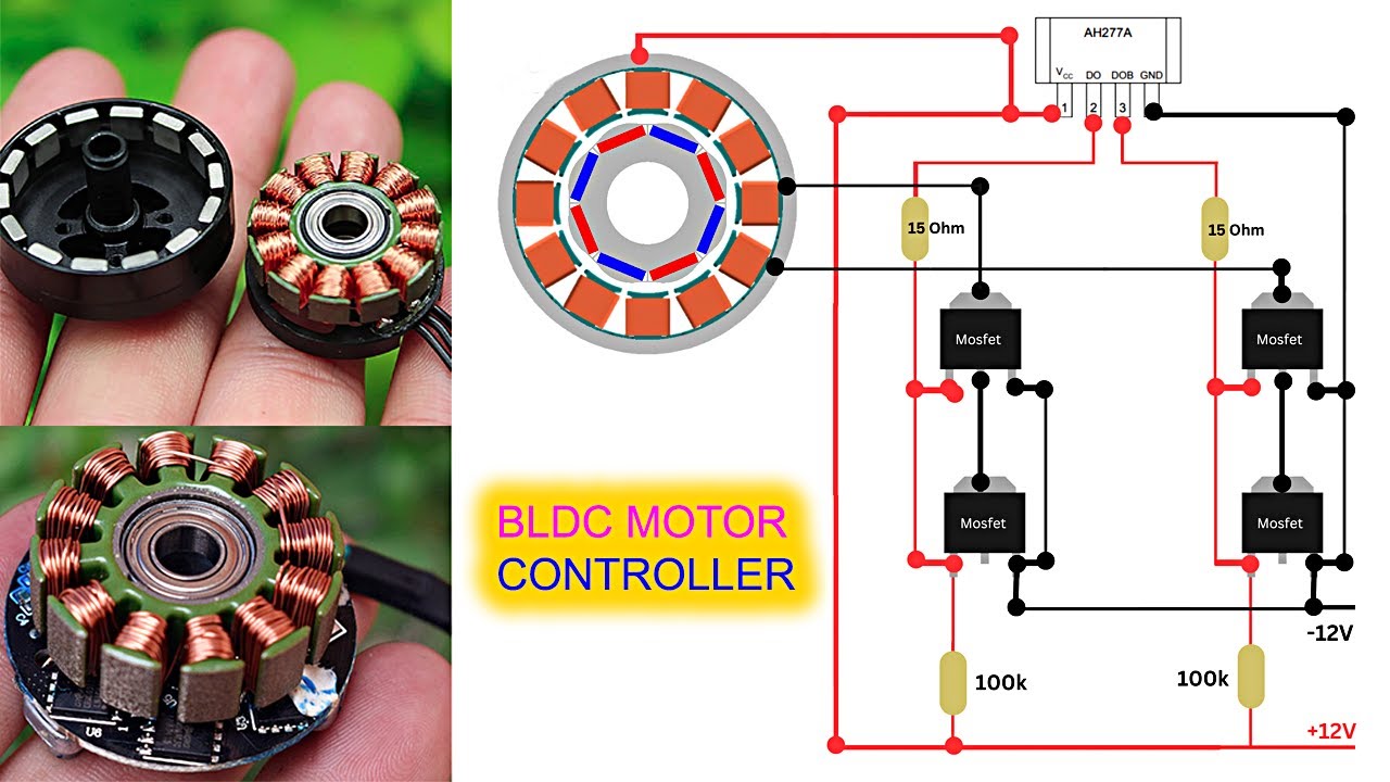 How to make brushless motor for drone || bldc motor controller 12v || #cpu_Fan