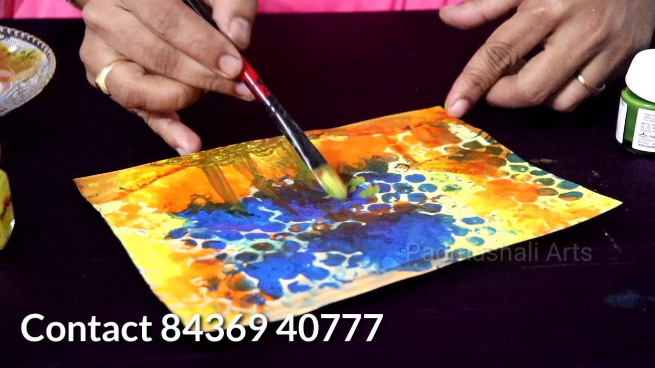 Easy bubble rapping painting | padmashali arts