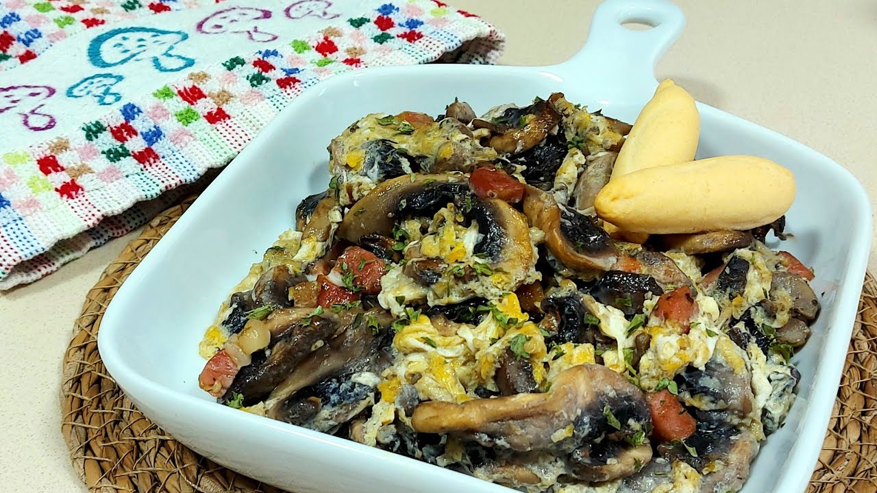 🥚REVUELTO DE CHAMPIÑONES Y JAMÓN  CON TRUCO PARA LIMPIARLOS 🍄 // BEATRIZ COCINA