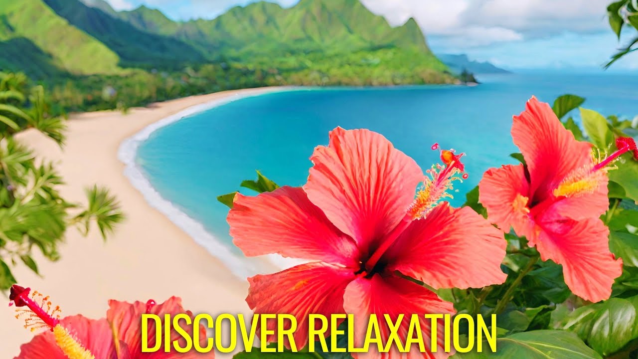 Stunning Fiji with Soft Relaxing Music, Beautiful Fijian Islands with Calm Soothing Music