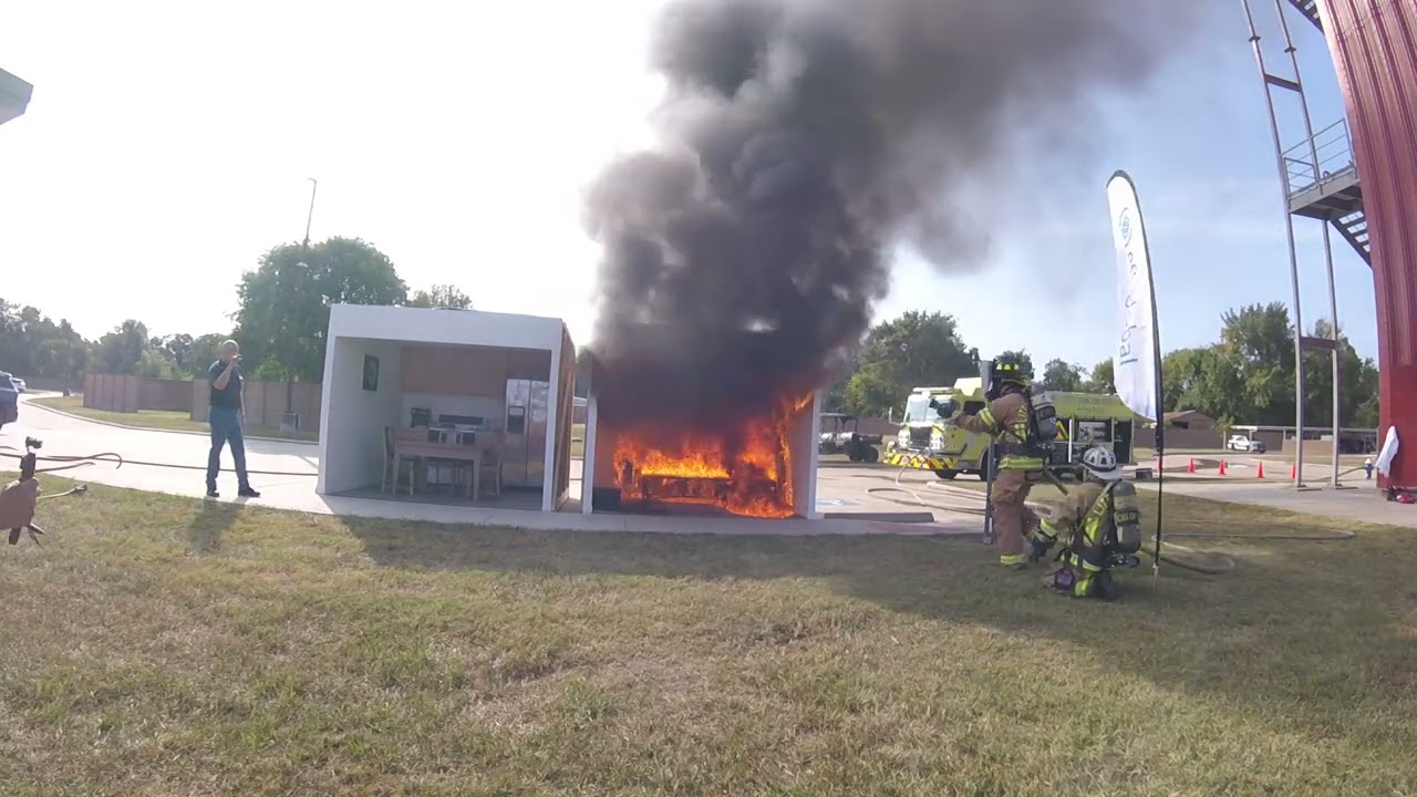Little York Fire - Live Burn Demo & Fire Investigation Training 2025 - LYE81, LYD82 (Dash Cam 1)