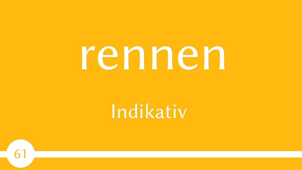 немецкий глагол - rennen (глагол 61) - B1