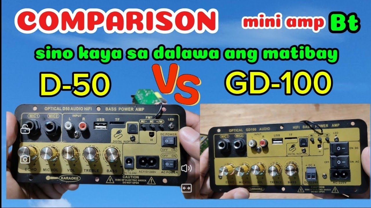 COMPARISON BETWEEN TO MINI AMPLIFIERS D50 at GD100 panoorin hanggang dulo@novsaitv9023