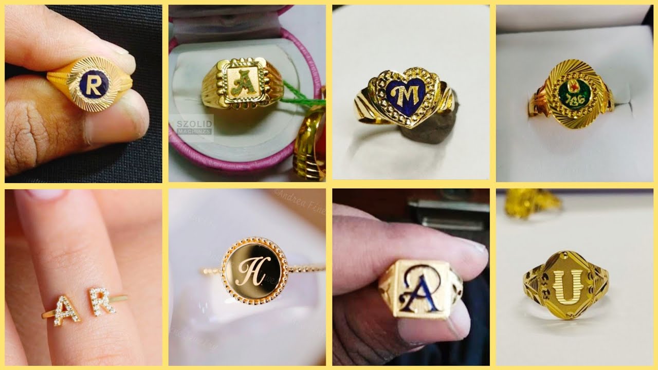 Latest and unique Letter gold ring designs collection|gold letter ring designs #smartgirlmehareen