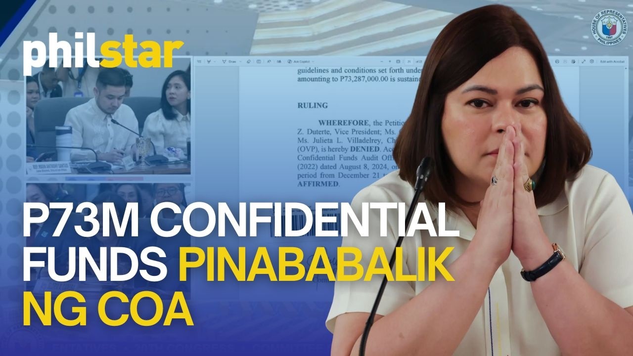 P73M confidential funds ni VP Sara Duterte noong 2022 pinababalik ng COA