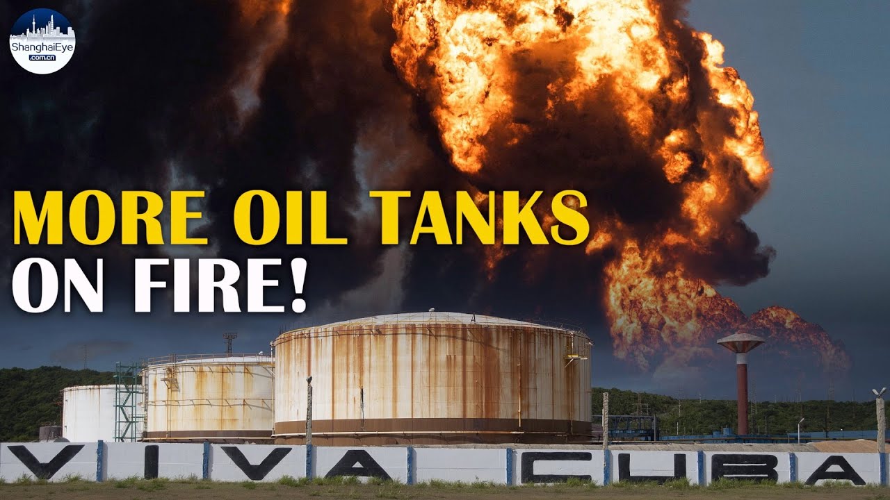 4 out of 8 oil tanks ON FIRE! Massive blaze rages on at major oil depot in Matanzas, Cuba