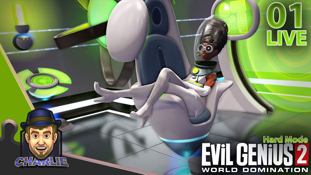 HARD MODE CHALLENGE! - 01 - Evil Genius 2 Challenge Run - Evil Genius 2 Gameplay LIVE