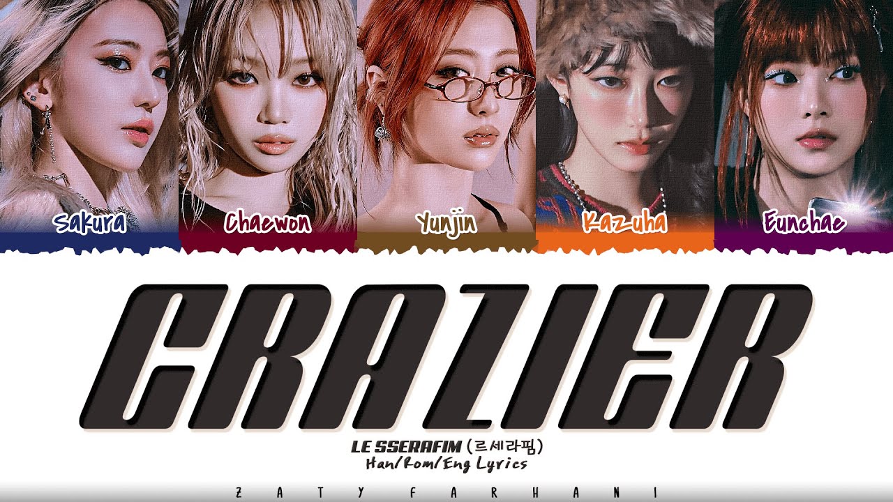 LE SSERAFIM (르세라핌) - 'Crazier' (미치지 못하는 이유) Lyrics [Color Coded_Han_Rom_Eng]