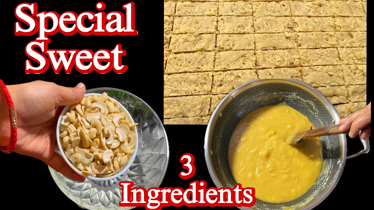 Special cashew nuts sweet | Cashew nuts Mysore Pak Recipe | Soft ghee Mysore pak recipe | Mysore pak