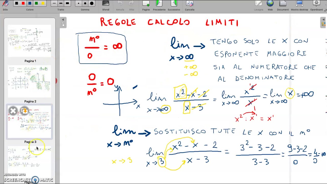 STUDIO DI FUNZIONE calcolo dei limiti