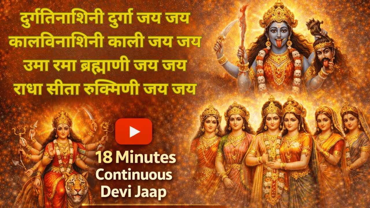 18 Minutes Continuous Devi Jaap | Durgati Nashini Durga | Spiritual Rhythms