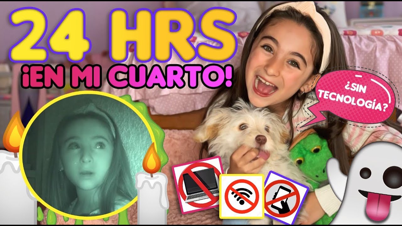 24 HORAS ENCERRADA EN MI CUARTO Y SIN TECNOLOGÍA! / USAMOS VELAS Y OIMOS RUIDOS EXTRAÑOS #LaraCampos