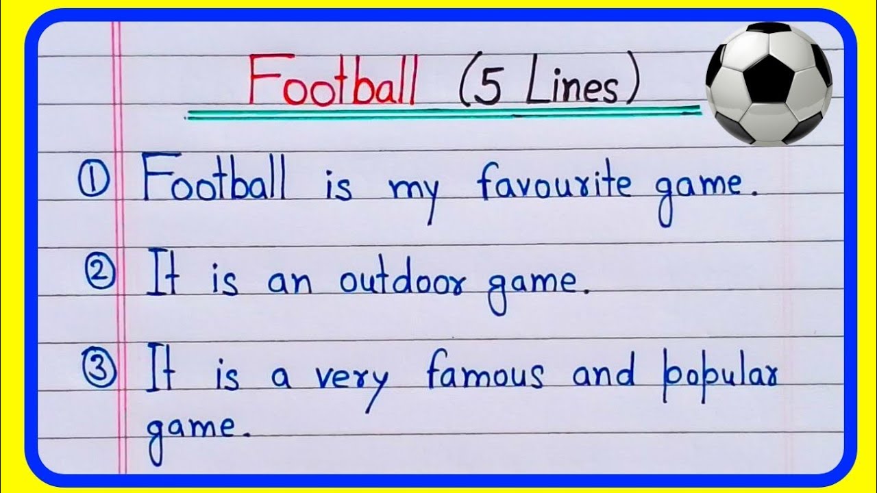 5 lines on football in English | My favourite game football 5 lines |Short essay on football game