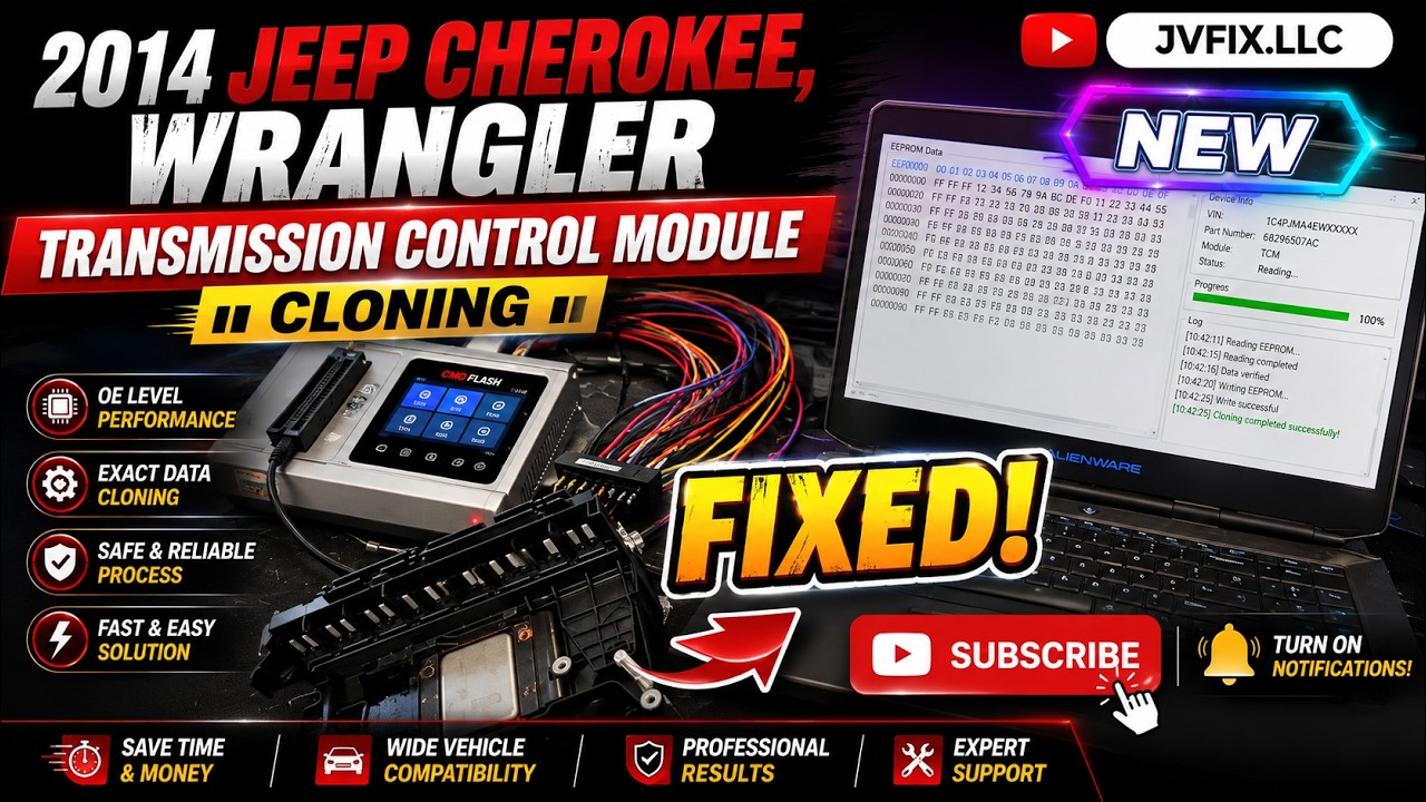 How to clone and program transmission module on 2014 Jeep Cherokee, Wrangler with Xhorse Xtreme prog