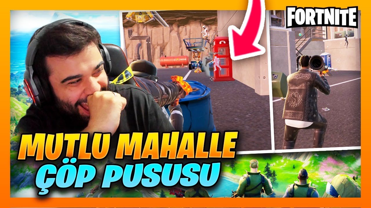MUTLU MAHALLE ÇÖP PUSUSU ATTIK ! KARNIM AĞIRDI (FORTNITE BATTLE ROYALE)