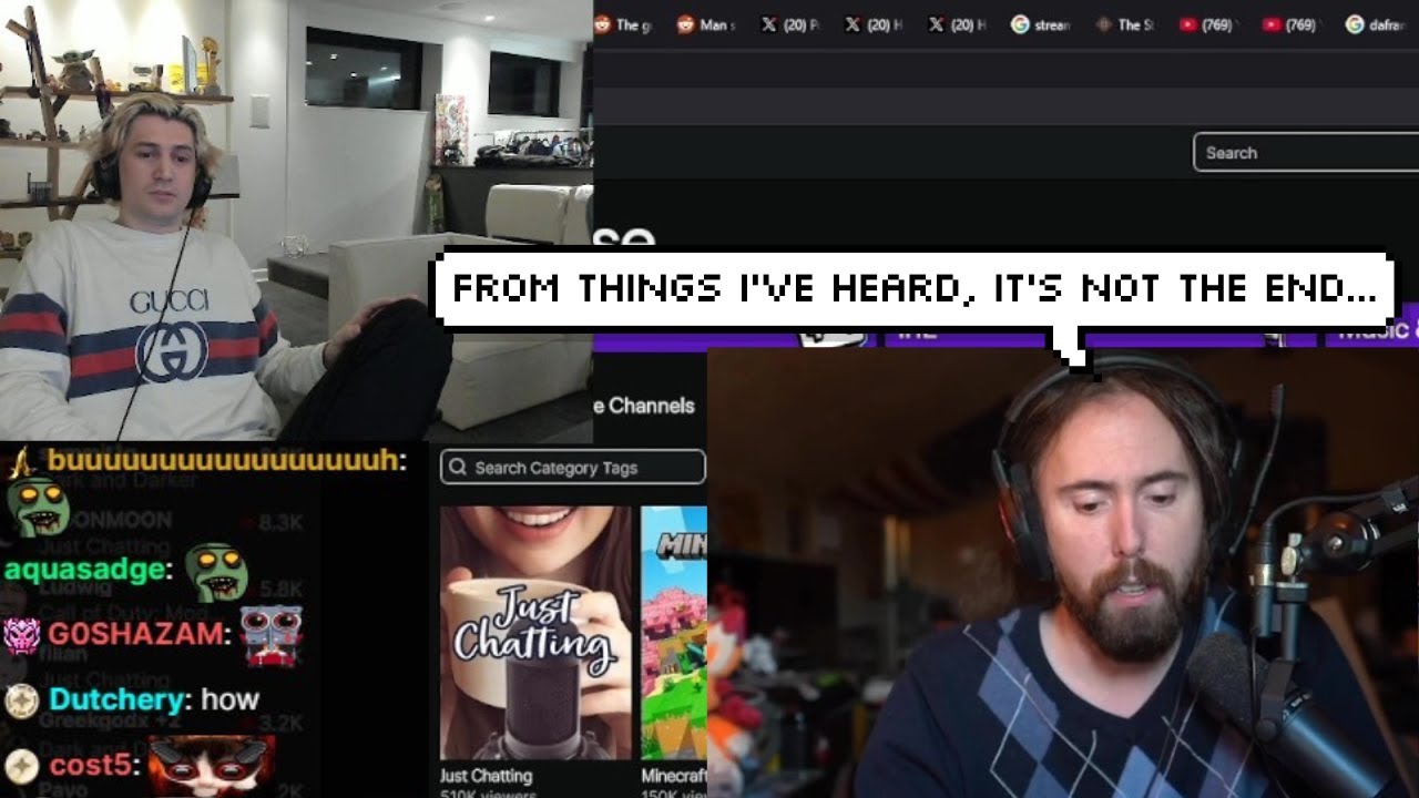 xQc отреагировал на заявление Asmongold о том, что в будущем выйдет ещё больше безумных историй о...