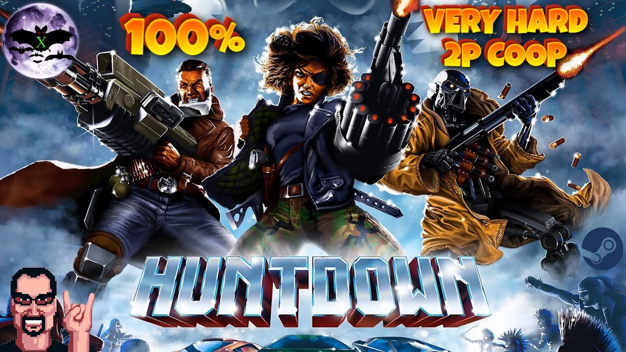 Huntdown прохождение 2p Coop [ Badass ] | Игра ( PC, Xbox One, PS4, Switch ) Стрим rus