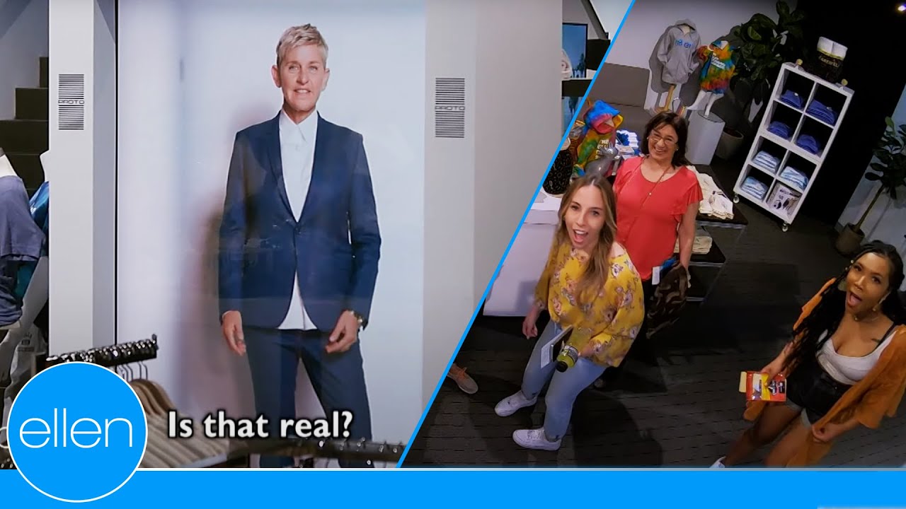 Hologram Ellen Stuns Fans Shopping in Her Gift Shop