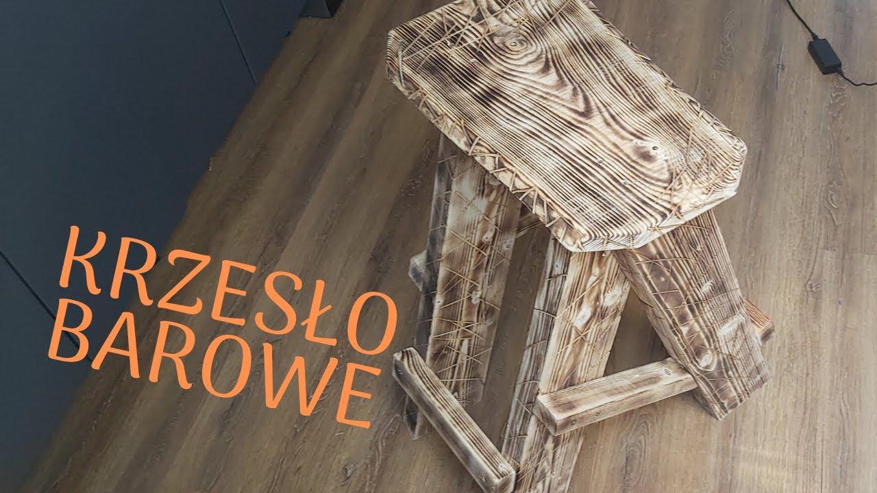 Drewniane krzesło barowe / Bar Chair . Jak zrobić krzesło barowe ?  - DIY