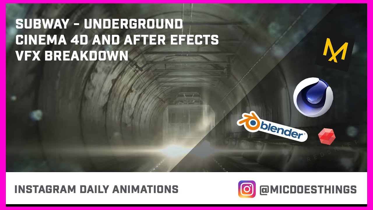 Subway / Underground Scene CINEMA 4D - VFX BREAKDOWN