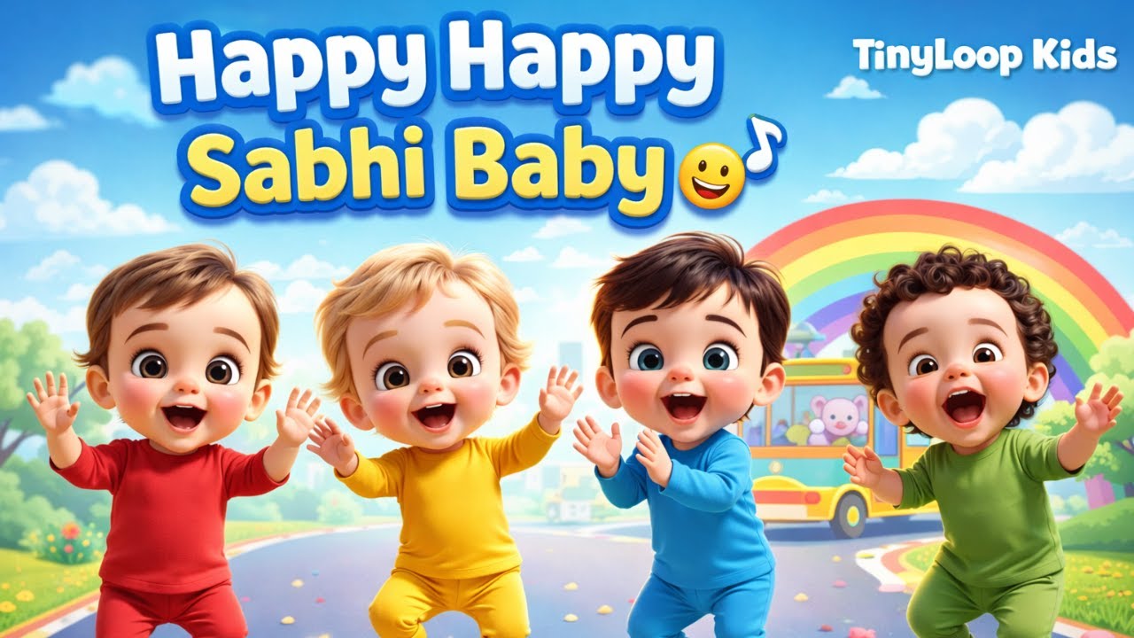 Happy Happy Sabhi Baby 😄🎶 | Cute Baby Dance Song | TinyLoop Kids
